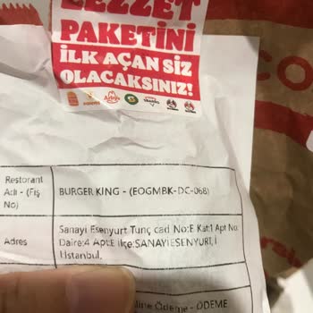 Burger King Ve Eve Serviste Kusurlu Ve Eksik Ürünler.