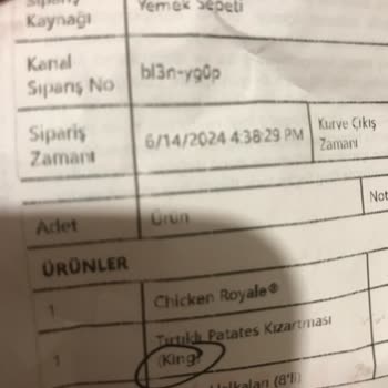 Burger King Ve Eve Serviste Kusurlu Ve Eksik Ürünler.