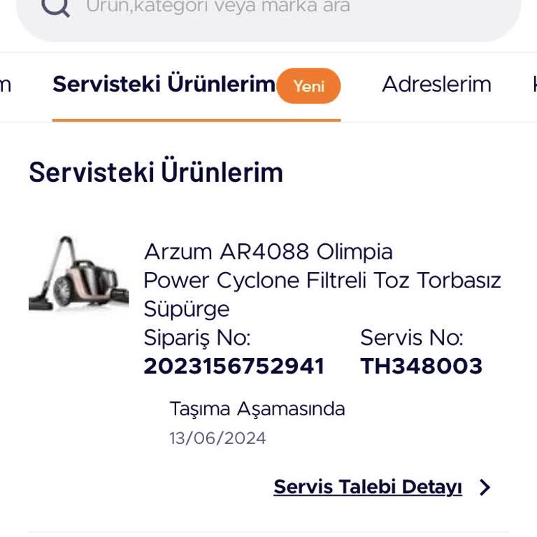 Arzum Elektrik Süpürgesi Ayıplı Ürün.