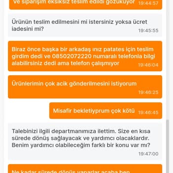 Migros Eksik Ürün Teslimatı