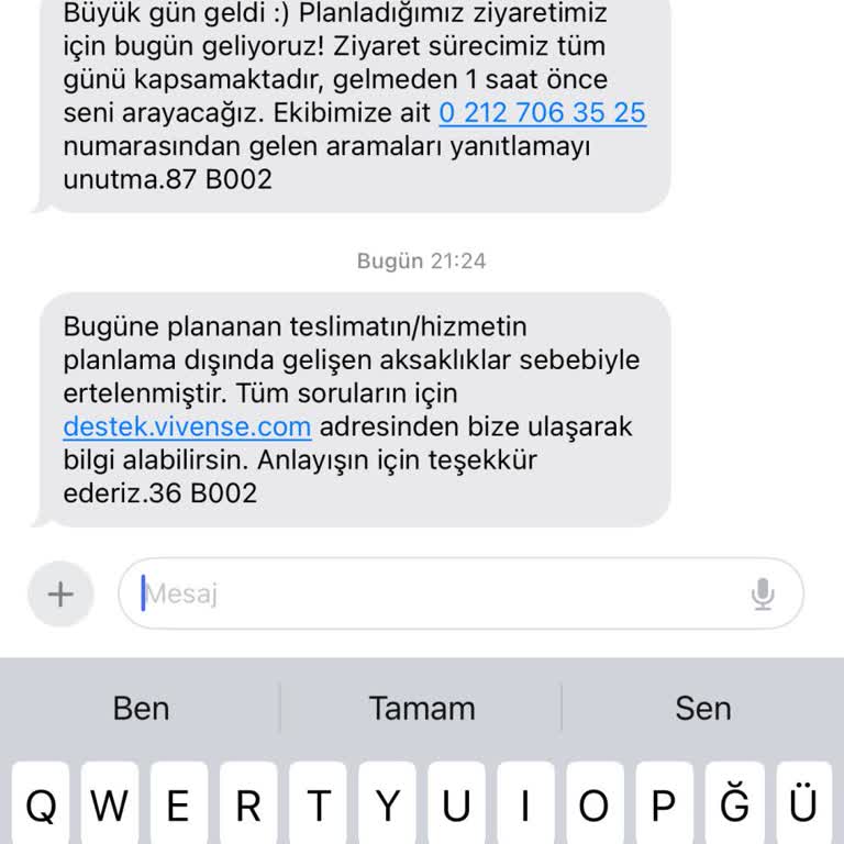 Vivense Ürün Teslimatını Yapmadı