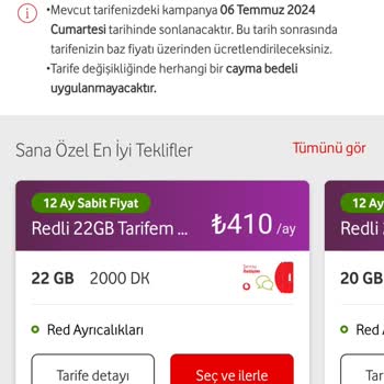 Vodafone Tarife Yenileme Ücreti Nin Aşırı Yüksek Olması