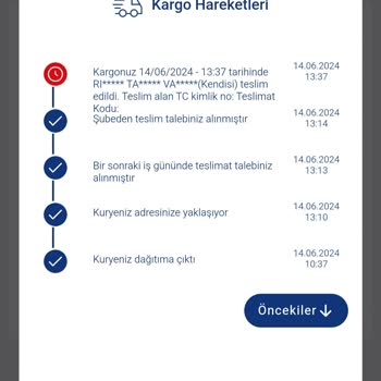 Aras Kargo, Kargomu Teslim Etmedi. Fakat Teslim Alındı Gösteriyor.