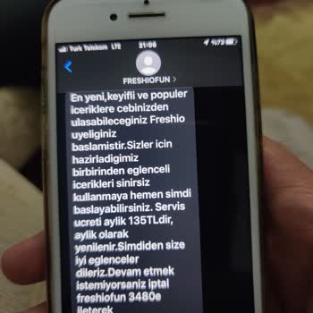 Freshio Fun Türk Telekom'dan Onaysız Üyelik Ve Haksız Ücret Kesintisi