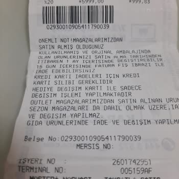 Karaca Züccaciye Karaman Park AVM Karaca Mağazası Ayıplı Ürün