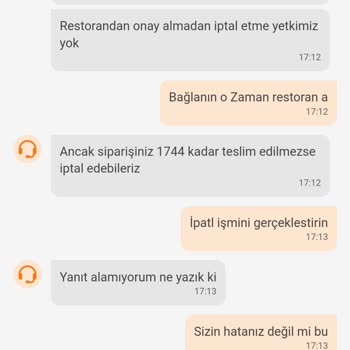Trendyol Yemek Trendyol'un Restoran İle Arasındaki İletişimsizlik