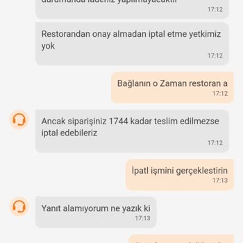 Trendyol Yemek Trendyol'un Restoran İle Arasındaki İletişimsizlik