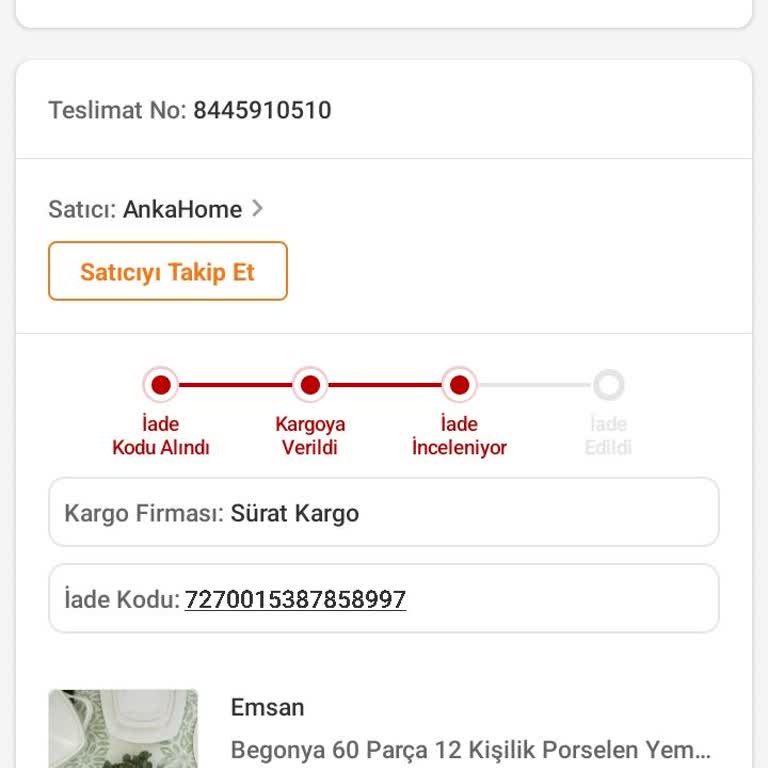 Trendyol'da Aldığım Tabak Takımıyla İlgili Yaşadığım Sorunlar