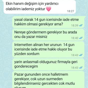 Ayşenur Dinçer Butik Shopier İade Alamadıklarını Söylüyor.