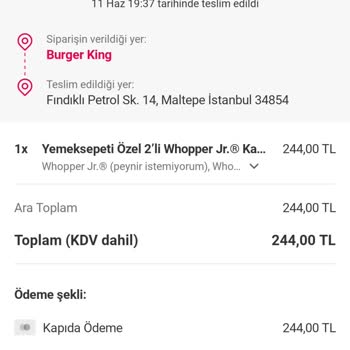 Yemek Sepeti Gene Eksik