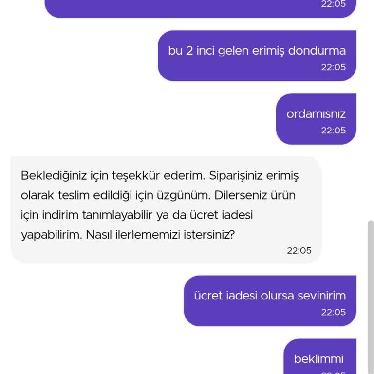 Getir Devamlı Erimiş Dondurma Getiriyor
