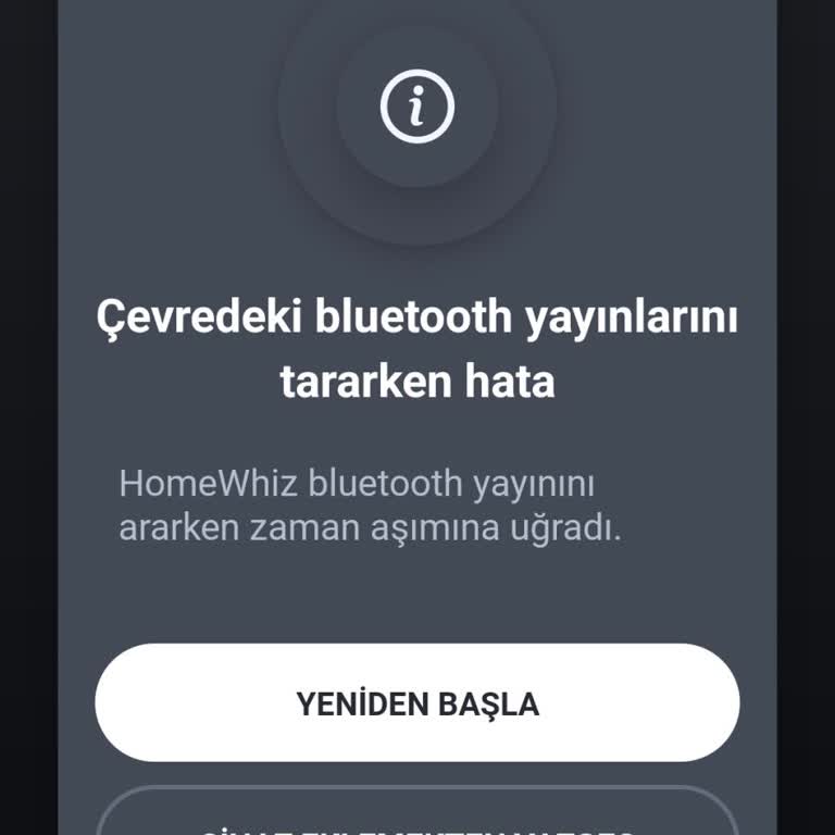 Arçelik Buzdolabımın HomeWhiz Özelliği Bluetooth Hatası Veriyor