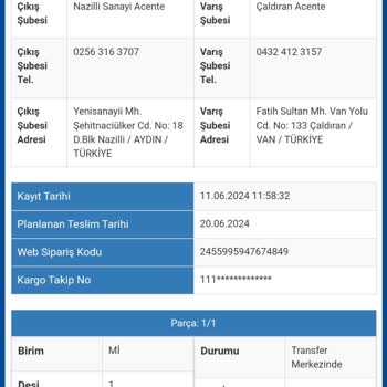 Sürat Kargo Kargom Geldiği Yere Geri Gidiyor