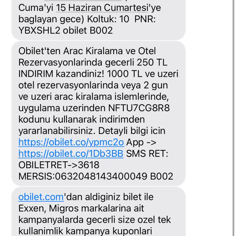 Obilet Bilet Paramı Vermedi