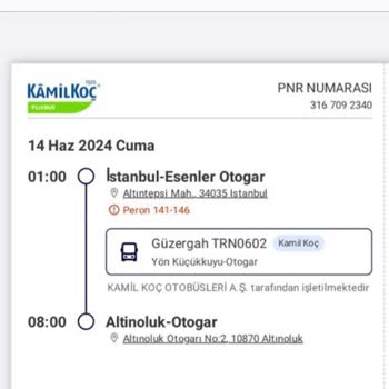 Kamil Koç Yanlış Bilet Para İadesi