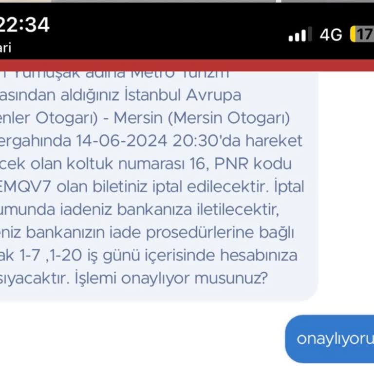 Obilet Bilet İptal Tutarı İade Edilmedi
