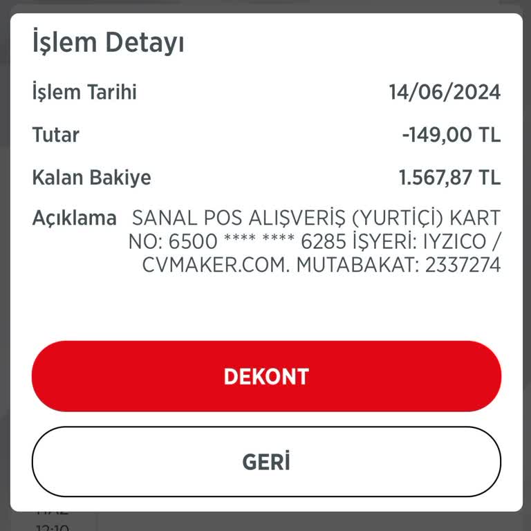CV Maker İzinsiz Para Çekiyor