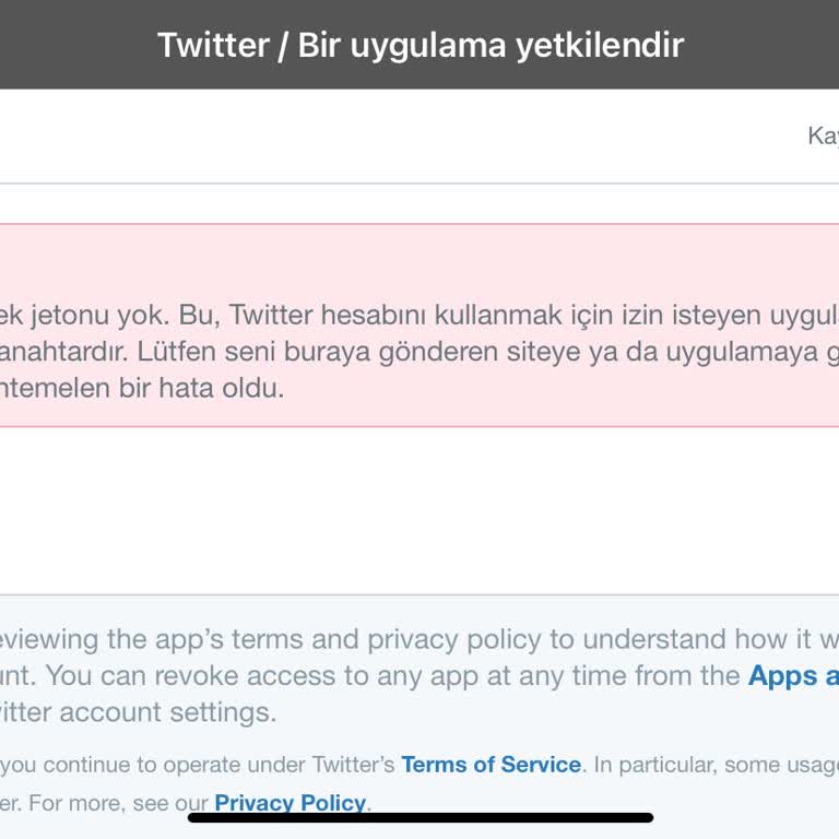 Twitter Hesabına Giriş Sorunu: İstek Jetonu Hatası