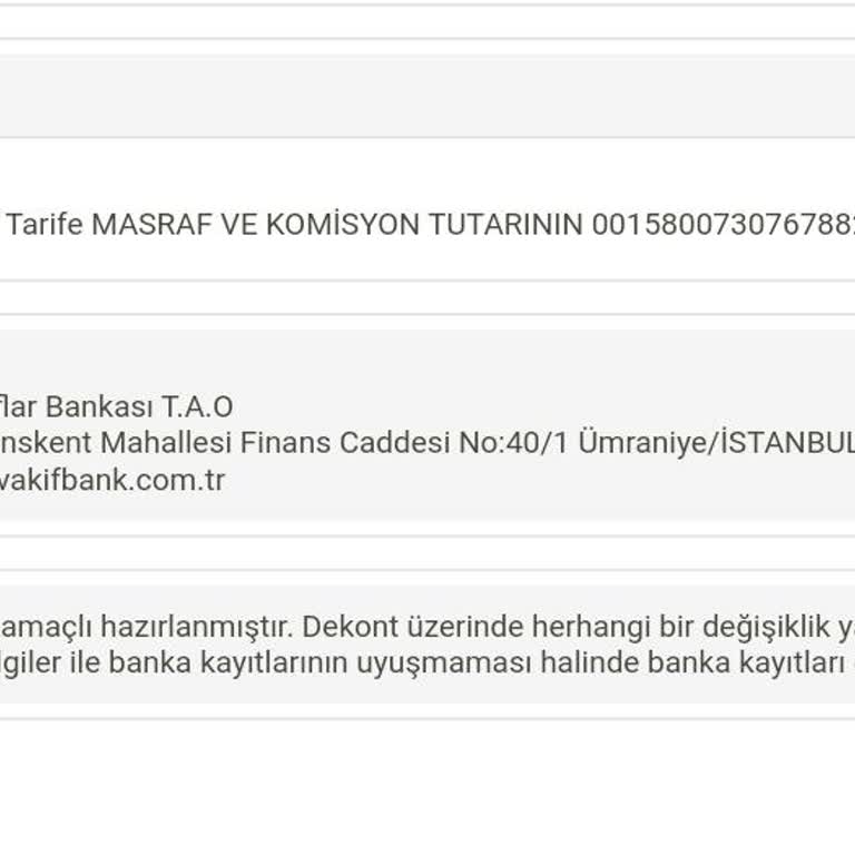 VakıfBank Kazandıran Tarife Adı Altında Para Kesintisi