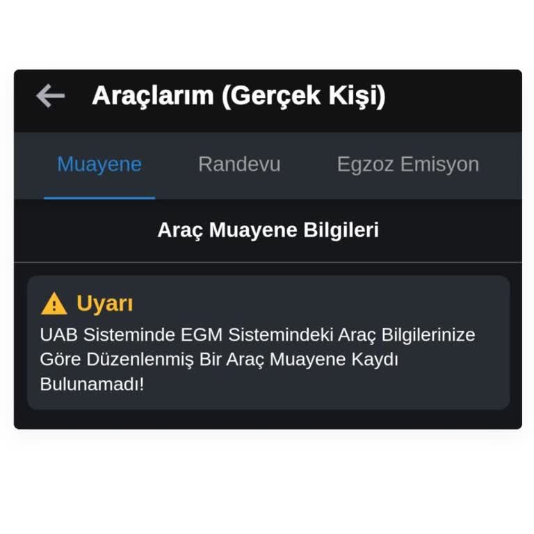 TÜVTÜRK Aracımın Muayene Durumu E-DEVLET Araçlarım Kısmında Görünmüyor!