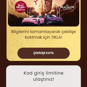 Algida Uygulaması Kod Limit Hatası