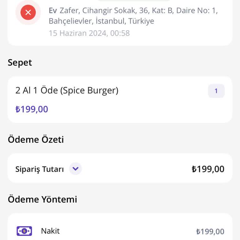 Getir Sipariş Gelmedi İptal Oldu Sistemde. Gözüküyor Lazım Hak