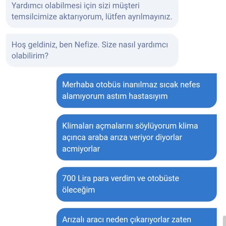 Obilet Müşteri Hizmetleri Ulaşamama Ve Ege Seyahat Otobüs Arızası
