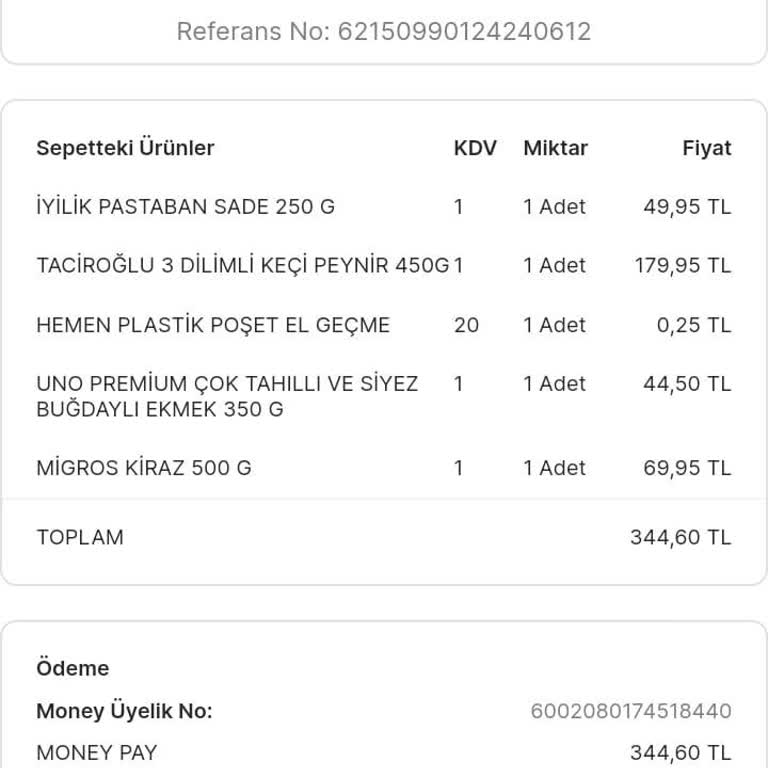 Migros Hemen Alışveriş Küflü Peynir