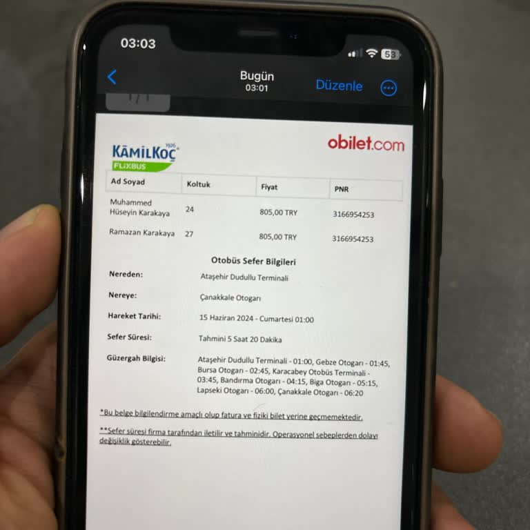 Kamil Koç Habersiz Güzergah Değişikliği