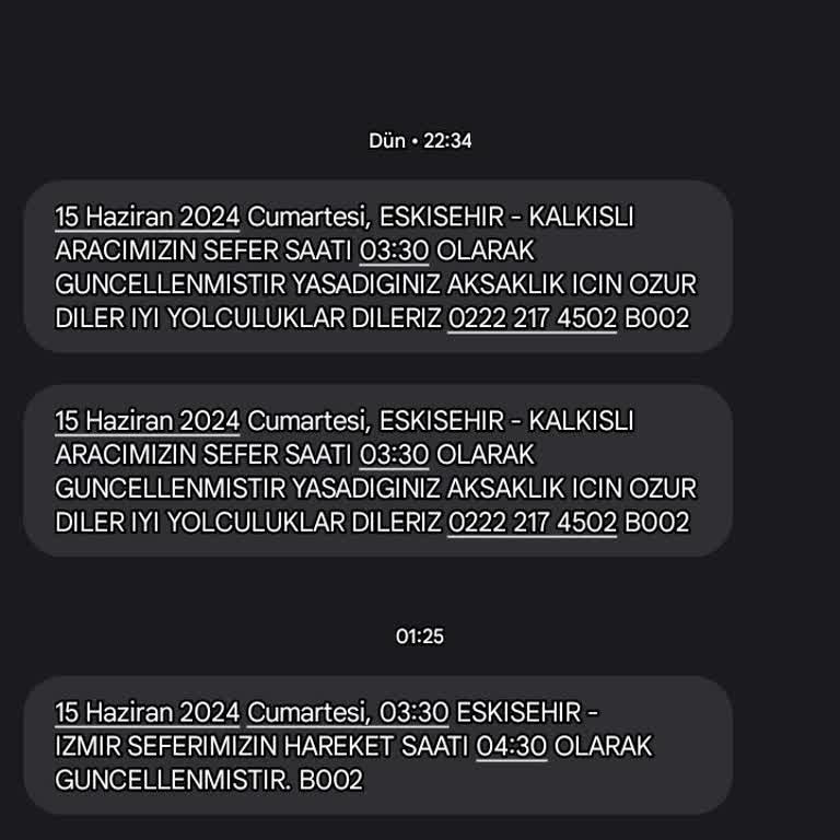 Buzlu Turizm Sefer Saati Ertelemesi Mağduriyeti