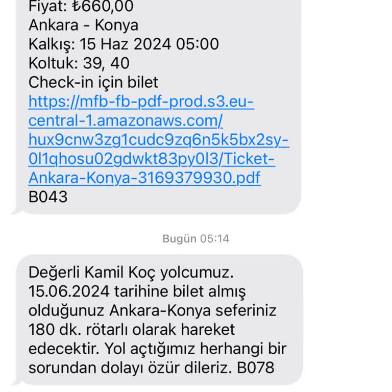Obilet Rötarlı Sefer Mağduriyeti