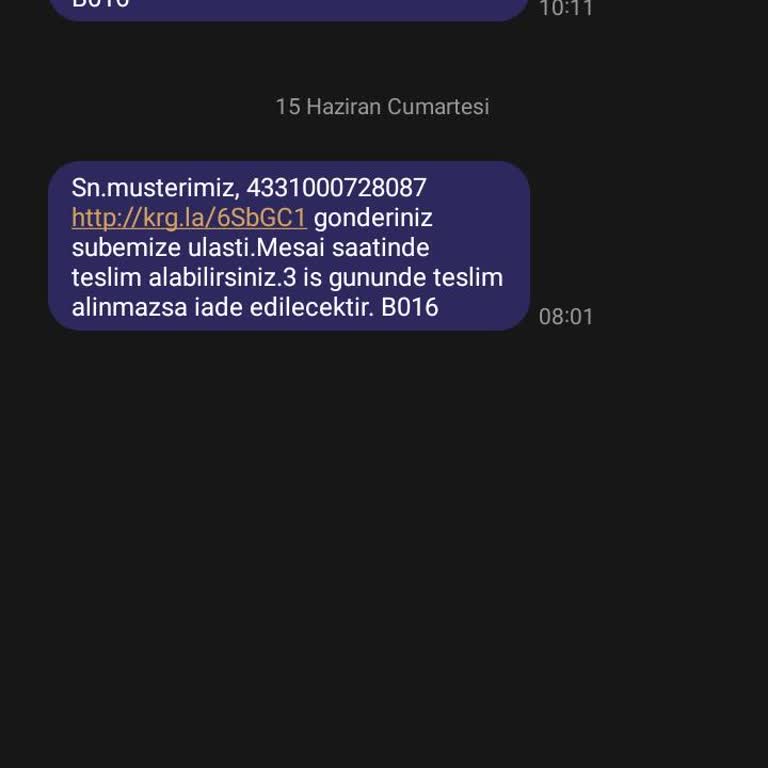 Aras Kargo Gaziantep İpekyol Şubesi Kargoları Eve Getirmiyor
