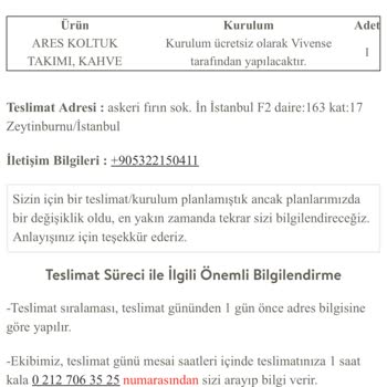 Vivense'den Satın Alabilirsiniz Fakat Teslim Almanız Zor!