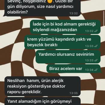 Watsons Aldığım Ürünün İadesini Almıyor