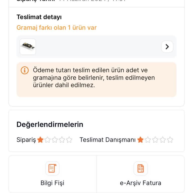 Migros Sanal Market Eksik Ürün