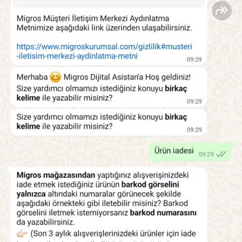 Migros Sanal Market Ürün İadesi Saçmalığı, Vurdumduymazlığı