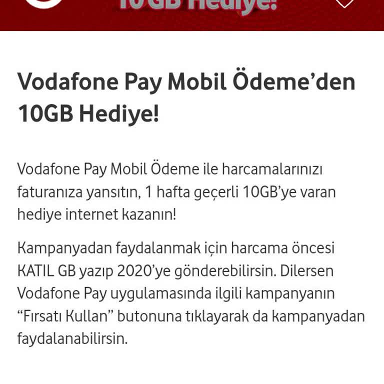 Vodafone Kampanya Ödülüm Verilmedi