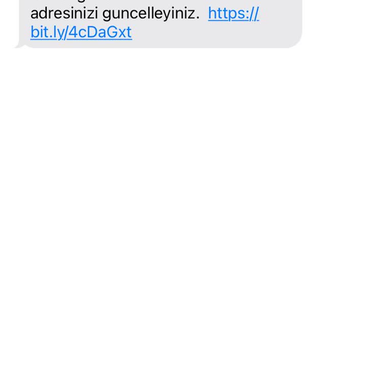 Gelen Adresinizi Güncelleyin Mesajı