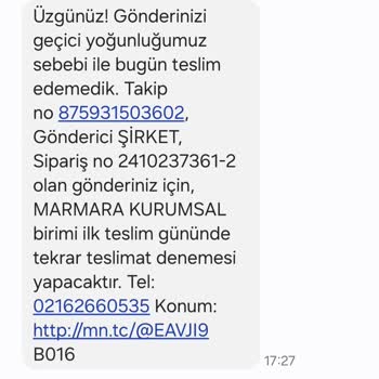 MNG Kargo Adresime Teslim Etmeden İade Başlattı
