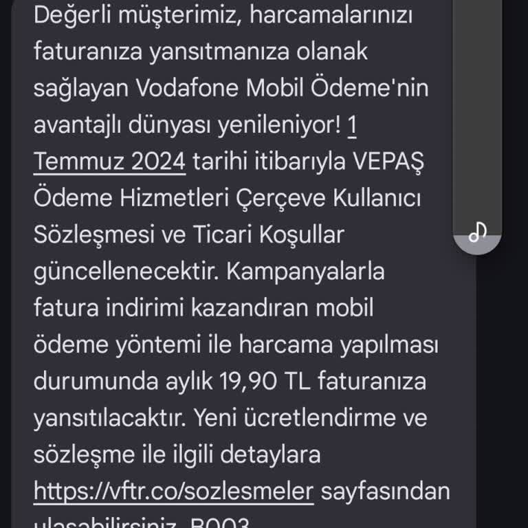 Vodafone Pay Vepaş Ödemesi İptal Edilememesi