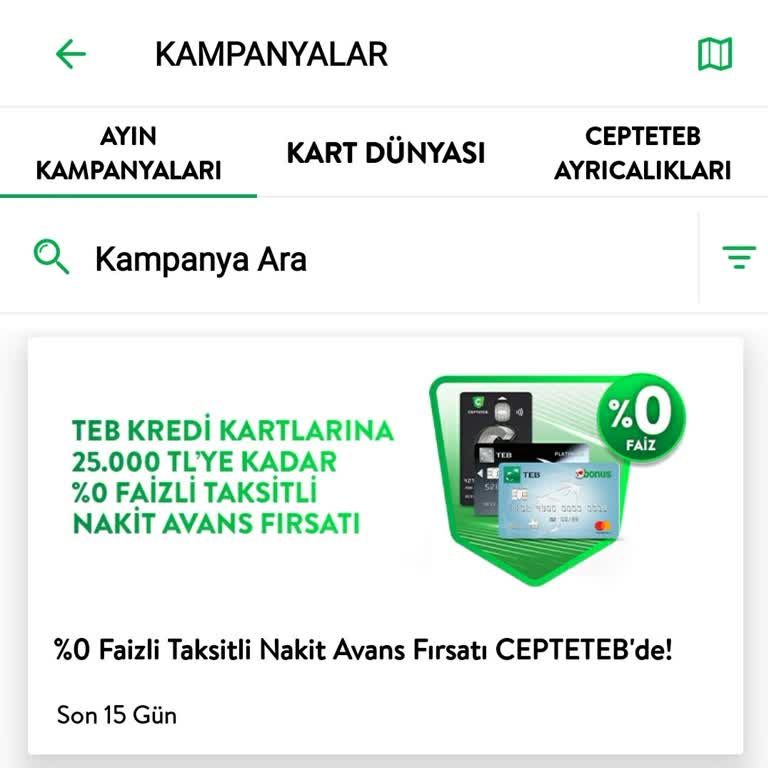 TEB Bankası 0 Faizli Nakit Avans Yalanı