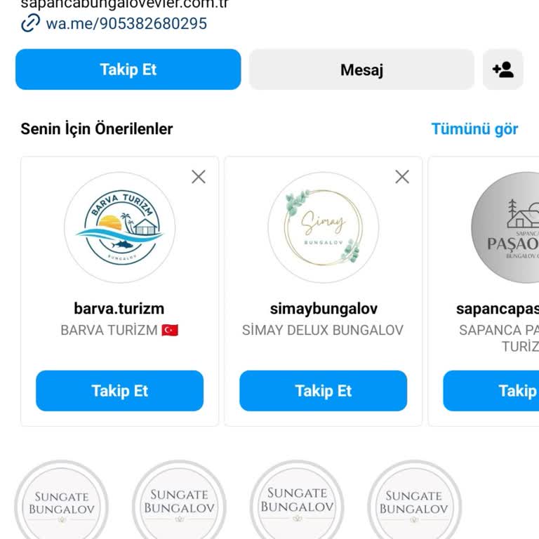 Sapancabungalovevler (Instagram) Yanıltıyor!