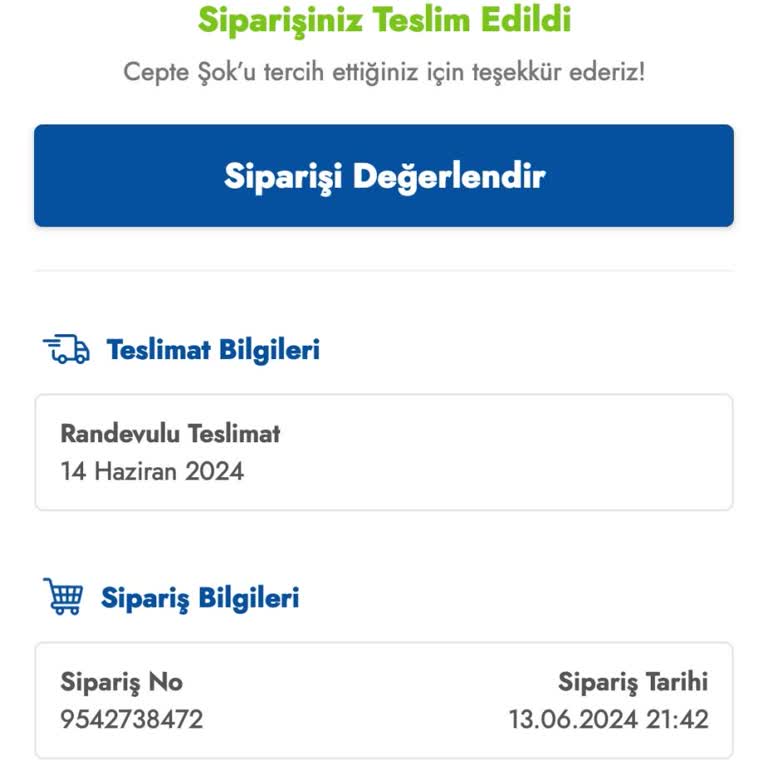 Sok Market Teslim Edildi Gözüküp Teslim Edilmeyen Ürün