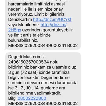 Denizbank Kartımdaki Limiti Kullandırtmıyor