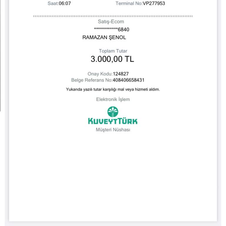 Sipay Kuveyt Türk Kartımda Anlaşılmayan Taksit İşlemi