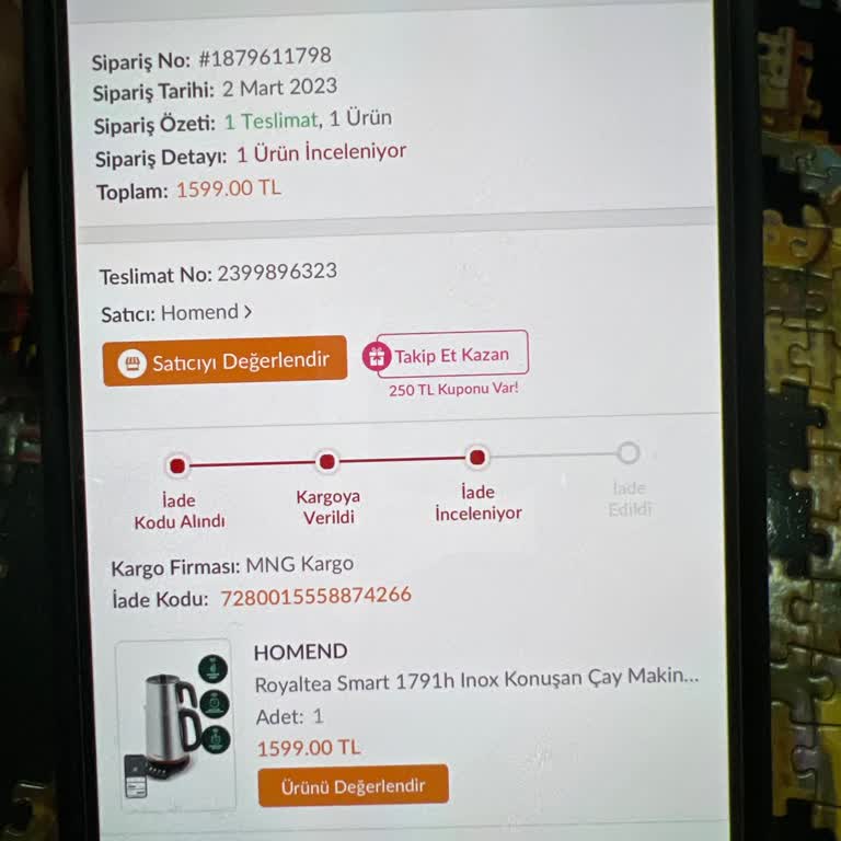 Homend Çaycı Servis Kötülüğü