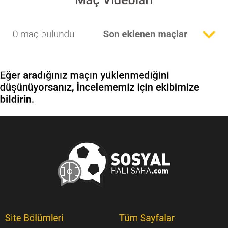 Sosyal Halı Saha Sosyal Halısaha Maçım Siteye Yüklenmemiş