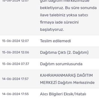 Kargomsende Firmasının Teslimat Sorunu