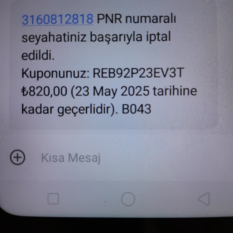 Obilet İademin Bankaya Yatırılmasını Talep Ediyorum