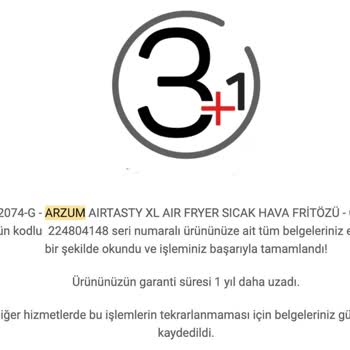 Arzum Airtasty Airfryer Kullanılamaz Durumda